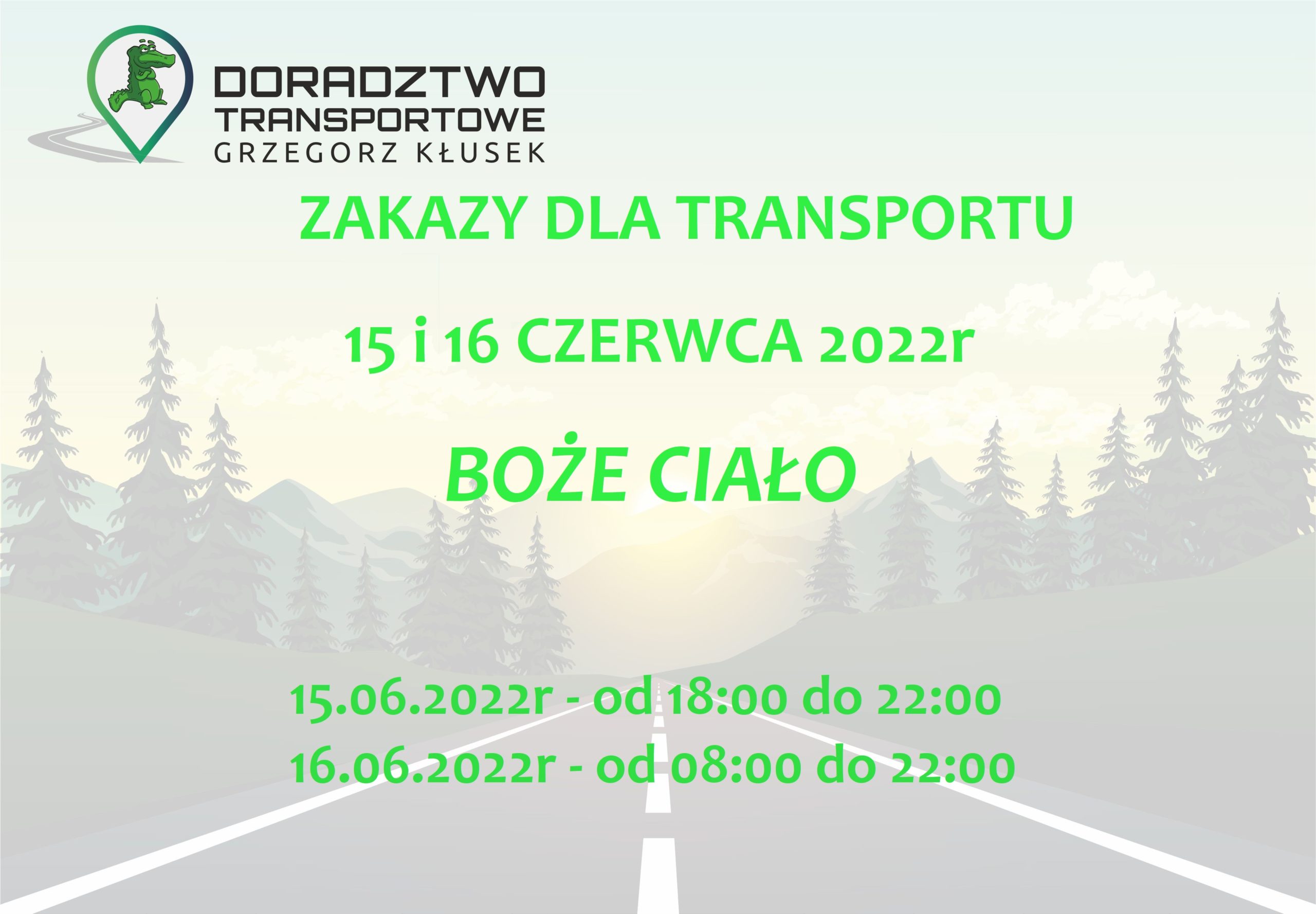 Read more about the article Zakazy BOŻE CIAŁO 15 i 16 czerwiec 2022r.